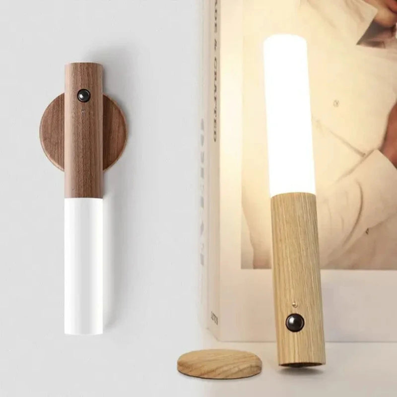 Lámpara LED Recargable con Sensor de Movimiento – Color Caoba Oscuro