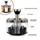 Condimentador Giratorio en Acero Inox OT-020 para Cocina