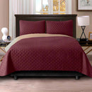 Colcha Bicolor Reversible en Microfibra Acolchada para Todas las Camas