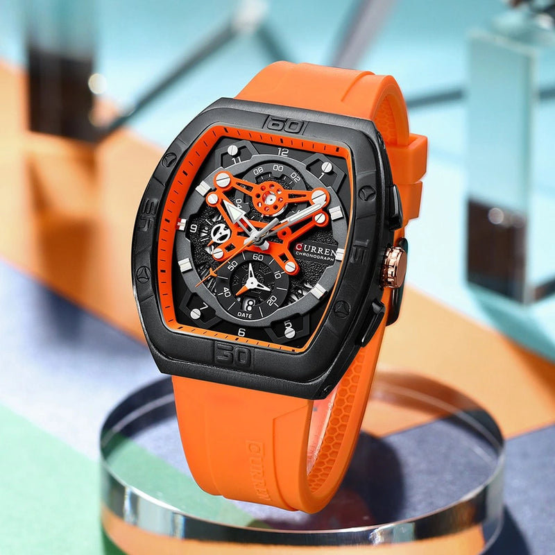 Reloj Curren 8443 Silicona para Hombre con Cronógrafos