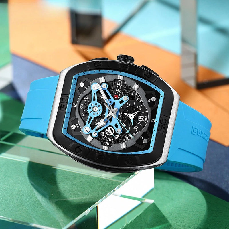 Reloj Curren 8443 Silicona para Hombre con Cronógrafos