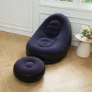 Sillín Inflable Portátil con Reposa Pies para Uso Versátil