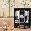 Armario Closet Plegable de Tela Gris con Espacio para Calzado