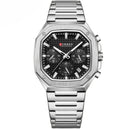 Reloj Curren 8459 de Acero Inoxidable con Cronógrafos para Hombre