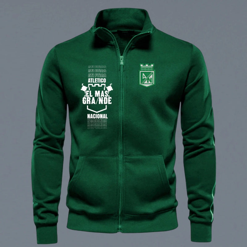 Buzo Atlético Nacional Cuello Alto en Tela Perchada
