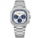 Reloj Curren 8459 de Acero Inoxidable con Cronógrafos para Hombre