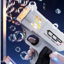 Pistola de Burbujas Maxi LED USB Recargable para Diversión Familiar