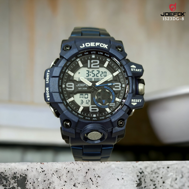 Reloj JOEFOX Dual Time: Precisión Analógica y Digital