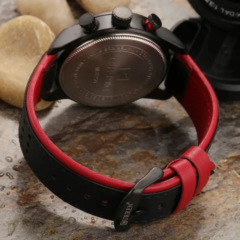 Reloj Curren 8250 de Cuero con Manecillas Luminosas para Hombre