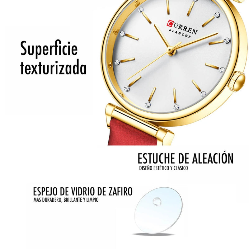 Reloj Curren 9081 de Cuero para Mujer - Estilo y Durabilidad
