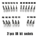 Juego de Llaves de Cubo de 46 Piezas para Automoción y Hogar