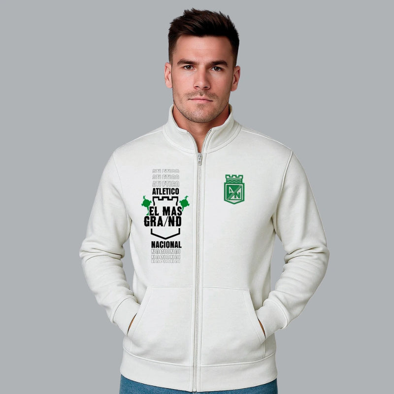 Buzo Atlético Nacional Cuello Alto en Tela Perchada
