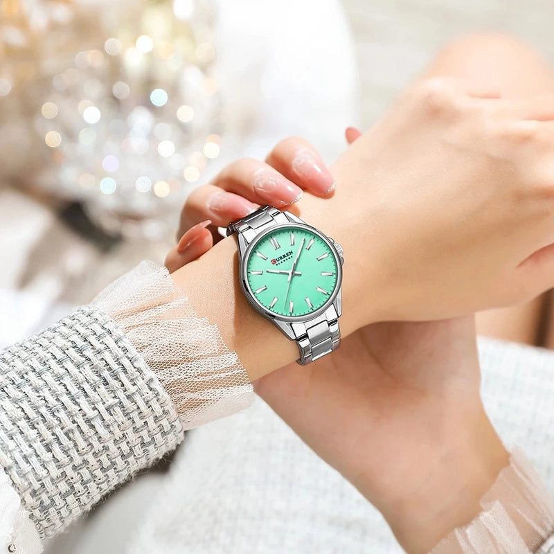 Reloj Curren 9090L Elegante en Acero Inoxidable para Mujer