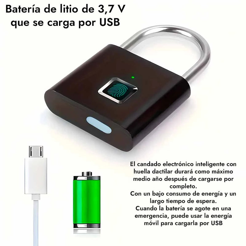 Candado de Huella Digital Ultrarrápido y Seguro