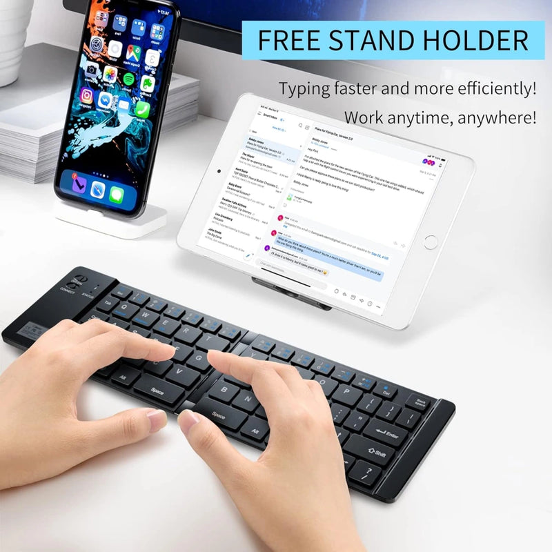 Teclado Bluetooth Plegable Ultra Portátil en Español para iOS, Android y PC