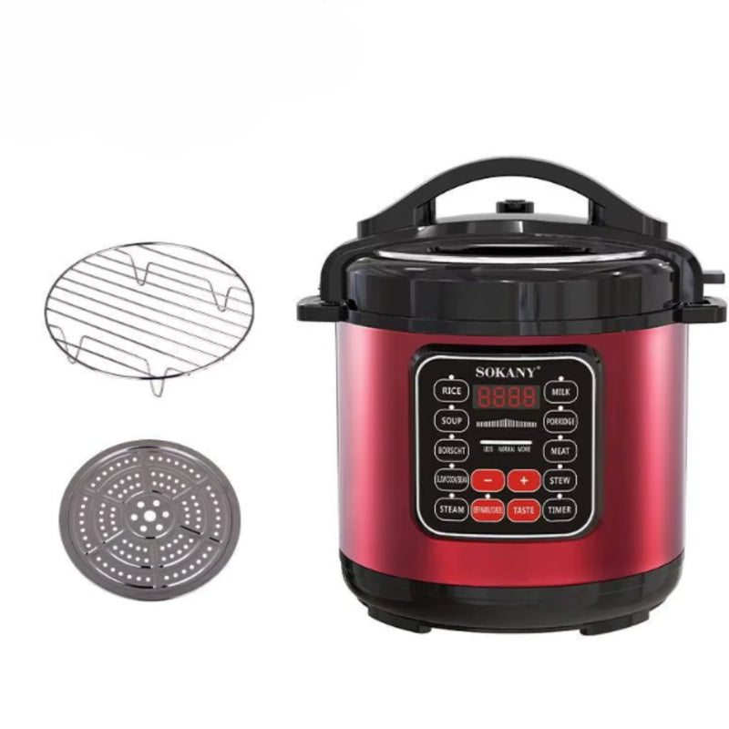 Olla a Presión Multifuncional en Acero Inoxidable con Pantalla LED