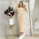 Conjunto de Falda y Blusa en Tela Burda para Mujer