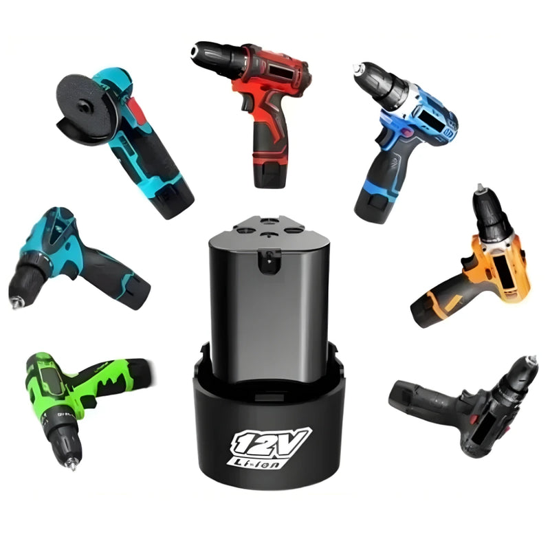 Batería de Repuesto 12V para Taladros y Pulidoras Inalámbricas