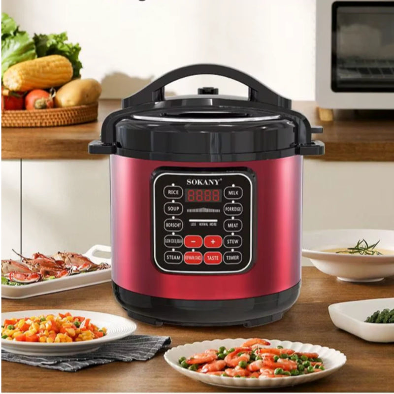 Olla a Presión Multifuncional en Acero Inoxidable con Pantalla LED