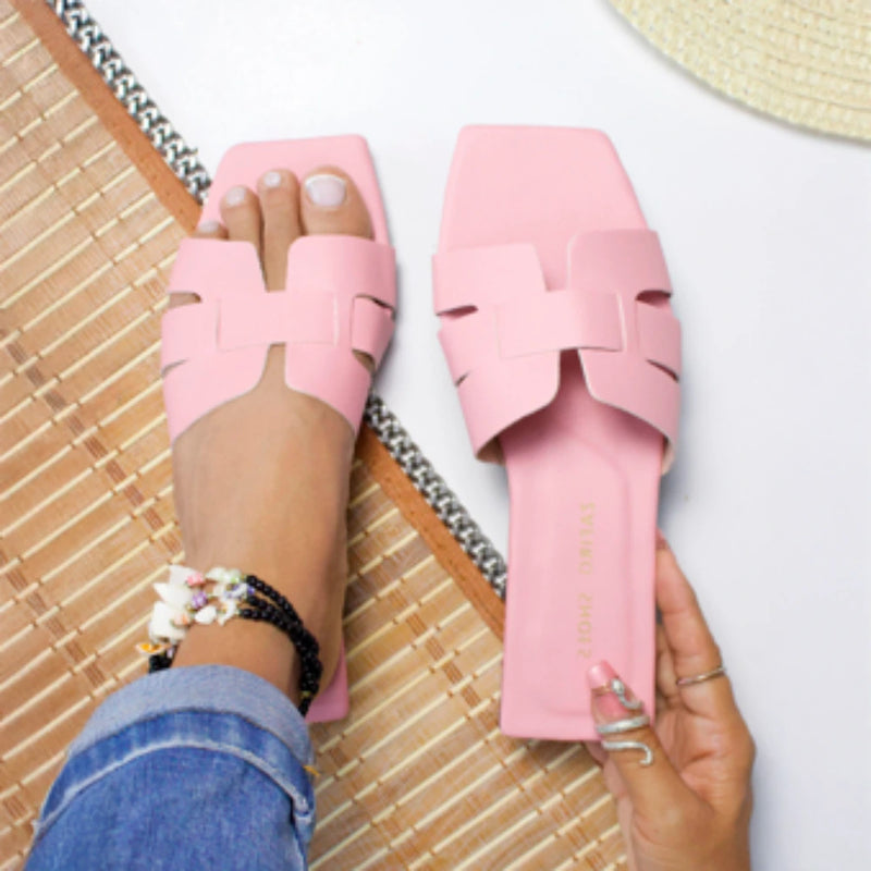 Sandalias Planas Coloridas y Cómodas para Dama