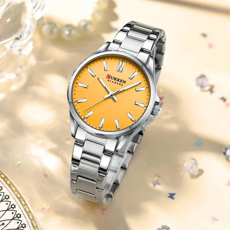 Reloj Curren 9090L Elegante en Acero Inoxidable para Mujer