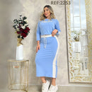 Conjunto de Falda y Blusa en Tela Burda para Mujer