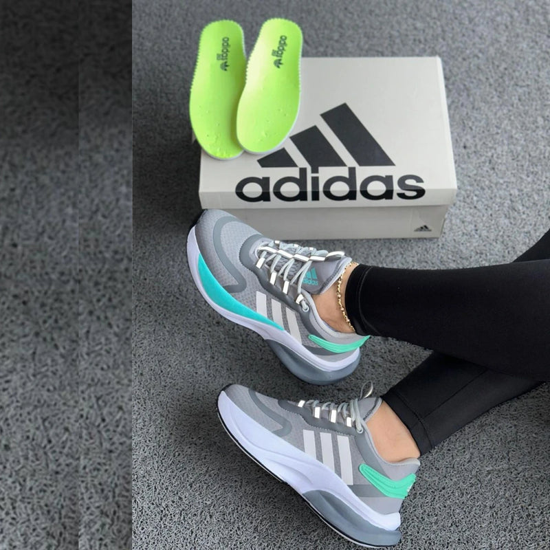Adidas Bounce Gris Turquesa para Dama: Comodidad y Estilo
