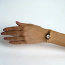 Reloj Dorado Elegante con Cristales para Mujer