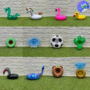 Set de 6 Flotadores Portavasos Tropicales para Piscina