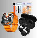 Combo Smartwatch T20 Ultra con 4 Manillas y Audífonos Ambie