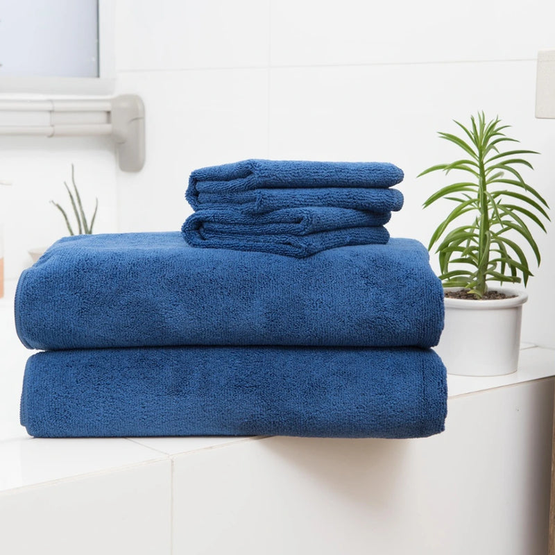 Set de 4 Toallas Elegantes de Alta Absorción y Toque Suave
