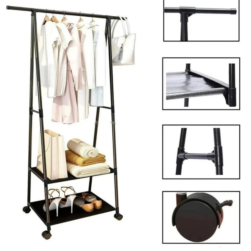 Closet Móvil de Acero Galvanizado con Ruedas para Espacios Reducidos