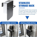 Organizador de Cubiertos de Aluminio Negro, Soporta 6 kg