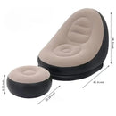 Sillín Inflable Portátil con Reposa Pies para Uso Versátil