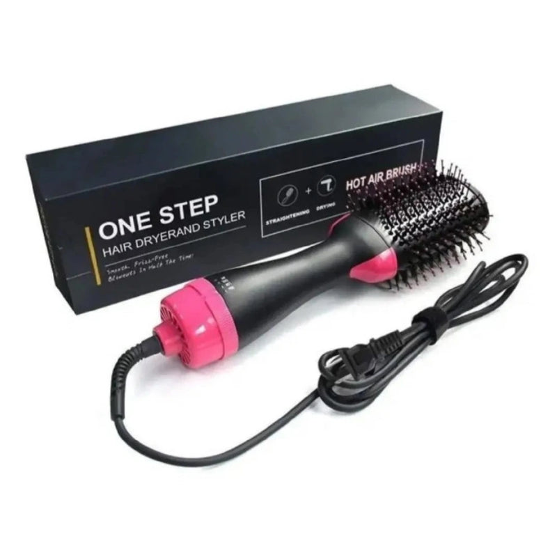Combo Cepillo Plancha 2en1 + Cepillo Secador 3en1 para Cabello