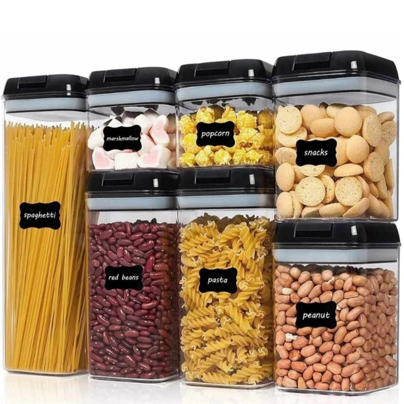 Kit Organizadores Herméticos 7 Piezas con Tapa de Traba