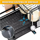 Escurridor de Platos 2 Niveles con Drenaje de Agua