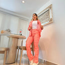 Conjunto de Blazer con Letras en Tela Bengalina Importada