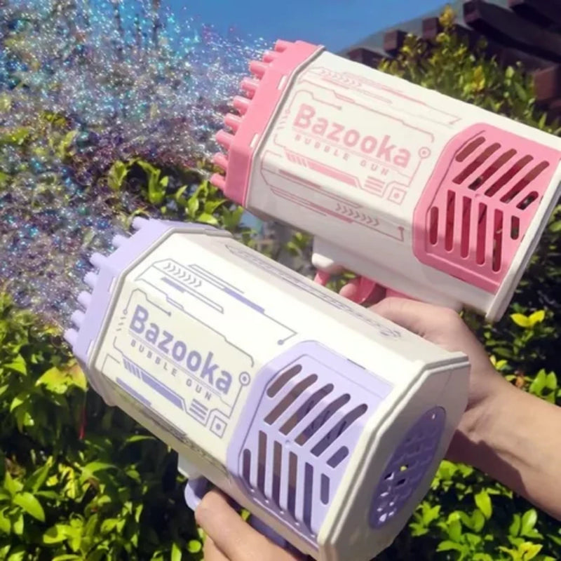 Pistola de Burbujas Bazooka para Niños con 32 Agujeros