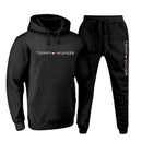 Conjunto Deportivo Tommy Hilfiger Hoodie y Jogger Negro para Hombre