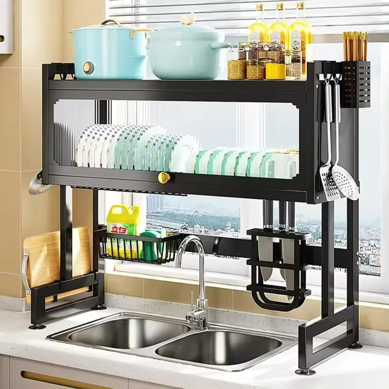 Escurridor de Platos con Almacenamiento para Armario 85cm