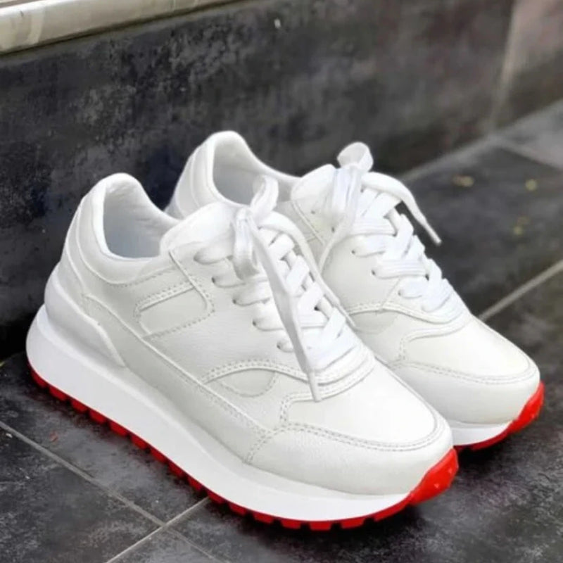 Tenis London Blanco Rojo para Mujer, Comodidad y Estilo Únicos