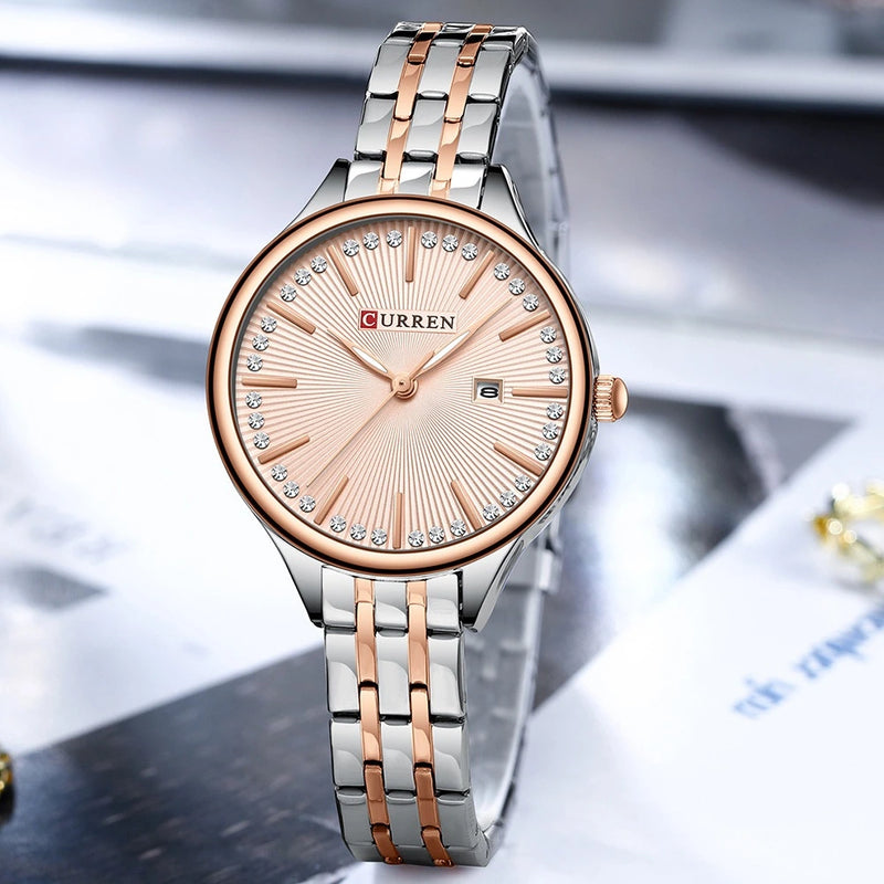 Reloj Curren 9099 Elegante para Mujer en Acero Inoxidable
