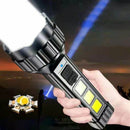 Linterna LED Recargable con Luz Frontal y Lateral para Exteriores