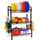 Escurridor de Cocina de Acero Inoxidable de 3 Niveles Grande