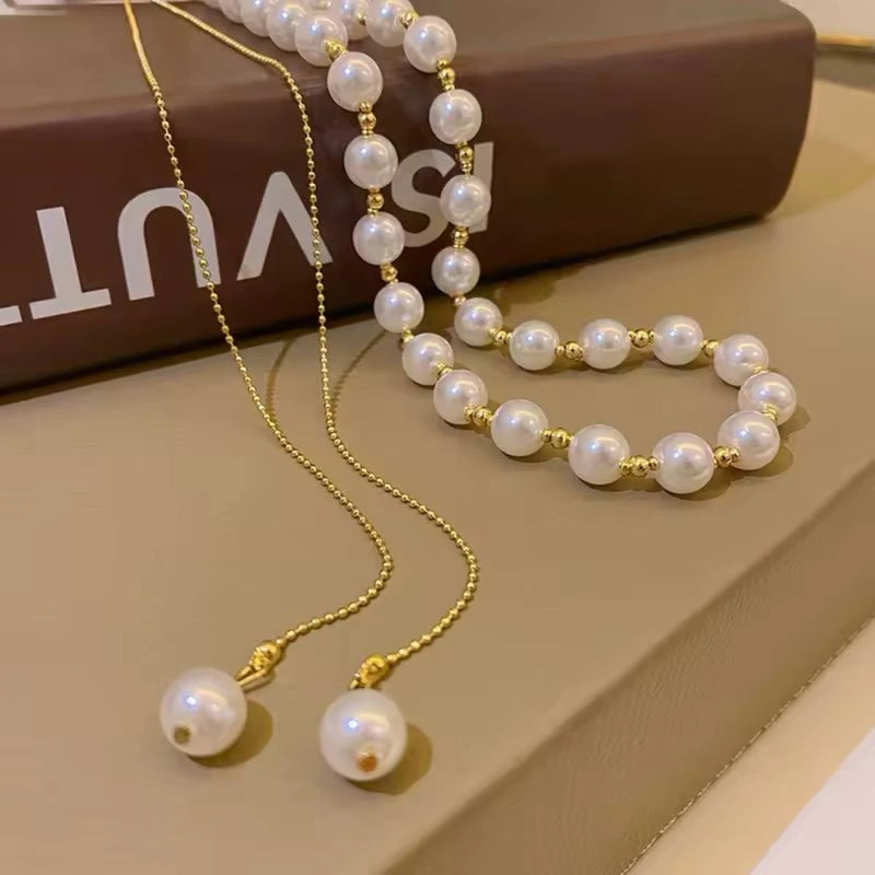 Collar de Perlas Ajustable y Elegante para Mujer