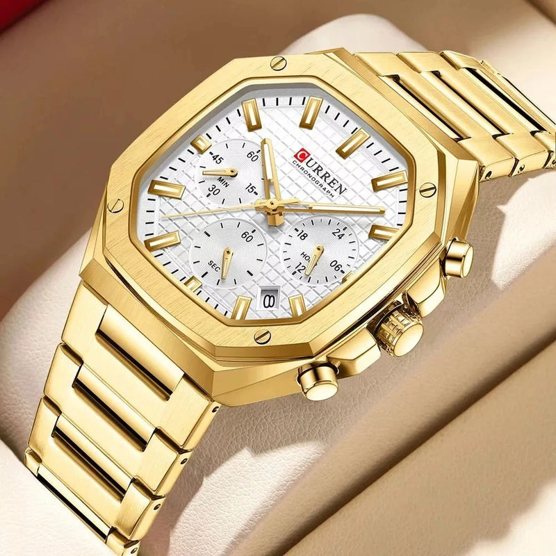 Reloj Curren 8459 de Acero Inoxidable con Cronógrafos para Hombre