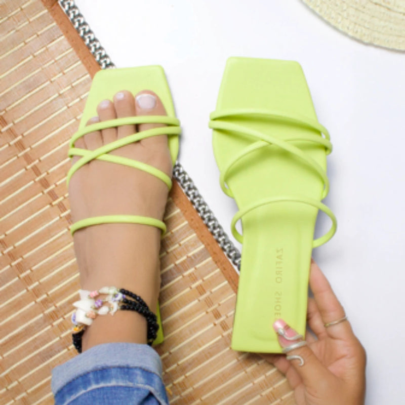 Sandalia Plana Textil/Sintético – Variedad de Colores y Tallas