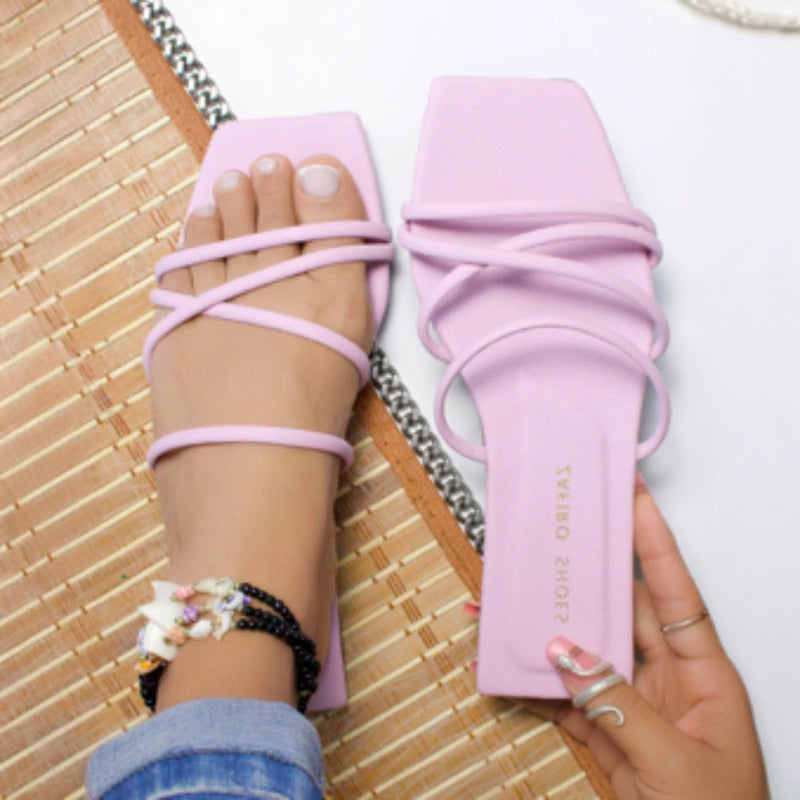 Sandalia Plana Textil/Sintético – Variedad de Colores y Tallas
