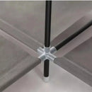 Closet Esquinero Portátil de Tela Negro con Barrales